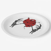 Hart en handen - Skelet Hart Handen Papieren Bordje (Gekanteld)