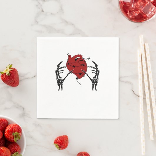 Hart en handen - Skelet Hart Handen Servet (Insitu)