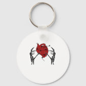 Hart en handen - Skelet Hart Handen Sleutelhanger (Voorkant)