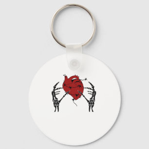 Hart en handen - Skelet Hart Handen Sleutelhanger