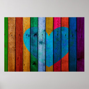 Hart- en hardehandplanken poster