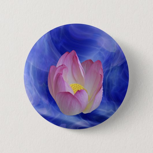 Hart- en hartbloem ronde button 5,7 cm (Voorkant)