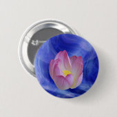 Hart- en hartbloem ronde button 5,7 cm (Voorkant /achterkant)