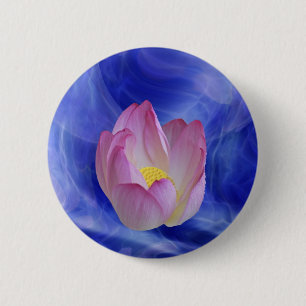 Hart- en hartlotusbloem ronde button 5,7 cm