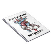 Hart- en hartritme in anatomisch hart notitieboek (Rechterzijde)