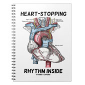 Hart- en hartritme in anatomisch hart notitieboek (Voorkant)