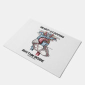 Hart- en hartritme in het anatomisch hart deurmat (Schuin)