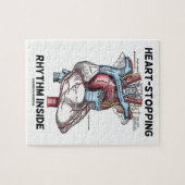 Hart- en hartritme in het anatomisch hart legpuzzel (Horizontaal)