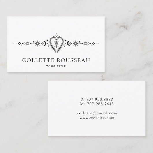 Hart en hemels visitekaartje (Voorkant / Achterkant)