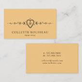 Hart en Hemelvaart Halve Maan Geel Goud Visitekaartje (Voorkant / Achterkant)