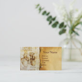 Hart en het parketmonogram voor bloedvaten visitekaartje (Staand voorkant)