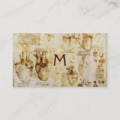 Hart en het parketmonogram voor bloedvaten visitekaartje (Achterkant)