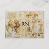 Hart en het parketmonogram voor bloedvaten visitekaartje (Achterkant)