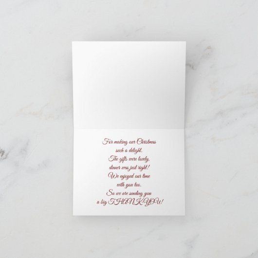 Hart en Holly bedankje Bedankkaart (Binnen)