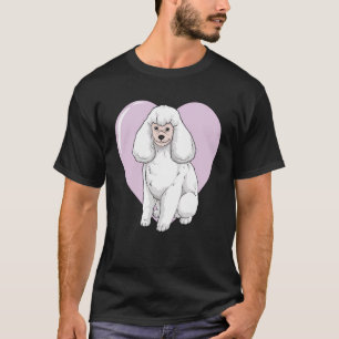 Hart en hond poedel t-shirt