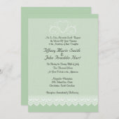 Hart en kant bruiloft uitnodigingen (Voorkant / Achterkant)