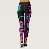 Hart en kern die 10 letters Leggings herhalen (Achterkant)