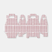 Hart en klein Stip Rood en wit ontwerp Bedankdoosjes (Uitgevouwen)