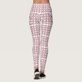 Hart en klein Stip Rood en wit ontwerp Leggings (Achterkant)