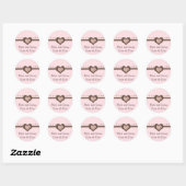 Hart en Krullen Ronde Sticker (Vel)