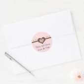 Hart en Krullen Ronde Sticker (Envelop)