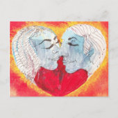 hart en kus briefkaart (Voorkant)
