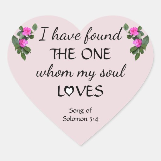 Hart en Liefde Bijbelvers Stickers (Voorkant)