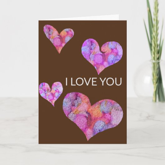 Hart en liefde feestdagen kaart (Voorkant)