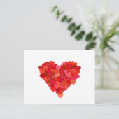 Hart en liefde symbool in rood briefkaart (Staand voorkant)