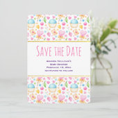 Hart- en liefdesvriendelijke Waterverf Save The Date (Staand voorkant)