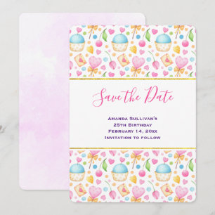 Hart- en liefdesvriendelijke Waterverf Save The Date