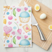 Hart- en liefdesvriendelijke Waterverf Theedoek (Quarter Fold)