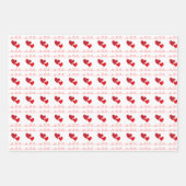 Hart en Lijnen Verpakking Papier Flat Sheet Set va Inpakpapier Vel (Voorkant 2)