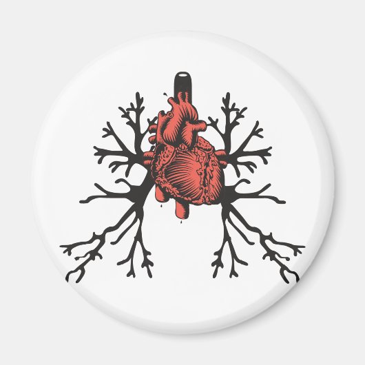 Hart en longen magneet (Voorkant)