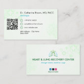 Hart- en longhersteltherapie | Lichtgroen Visitekaartje (Voorkant / Achterkant)