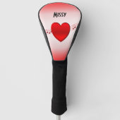 Hart en muziek golfheadcover (Voorkant)