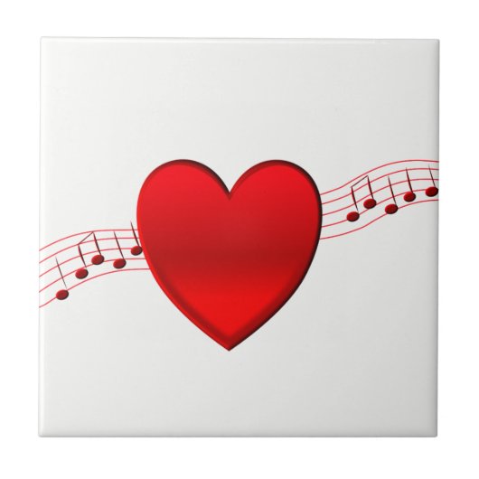 Hart en Muziek Tegeltje (Voorkant)