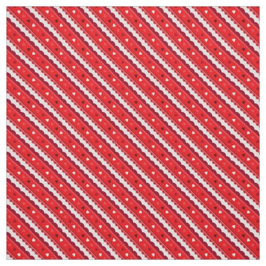Hart- en patroonstructuur/rood stof (Swatch)
