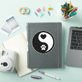 Hart en Paw Yin Yang Sticker Decal (iPad Cover)
