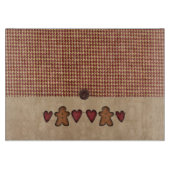 Hart en peperkoek mannen glas snijplank (Voorkant)