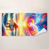 Hart en Piano Design Badhanddoek (Badhanddoek)