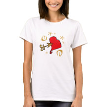 Hart en Pijl Valentijnsdag T-shirt
