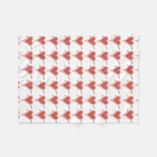 Hart en pijlrood fleece deken (Voorkant (Horizontaal))