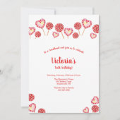 Hart en Pinwheels Snoep Birthday Kaart (Voorkant)