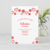 Hart en Pinwheels Snoep Birthday Kaart (Staand voorkant)