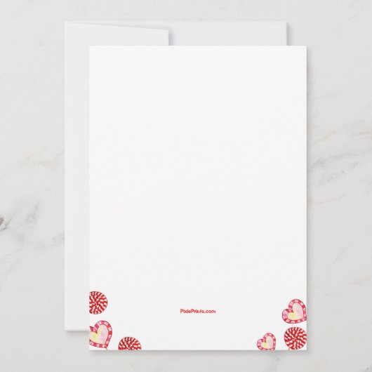 Hart en Pinwheels Snoep Birthday Kaart (Achterkant)