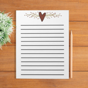 Hart- en pipijnbessen, donkergelijnd laptopblok notitieblok