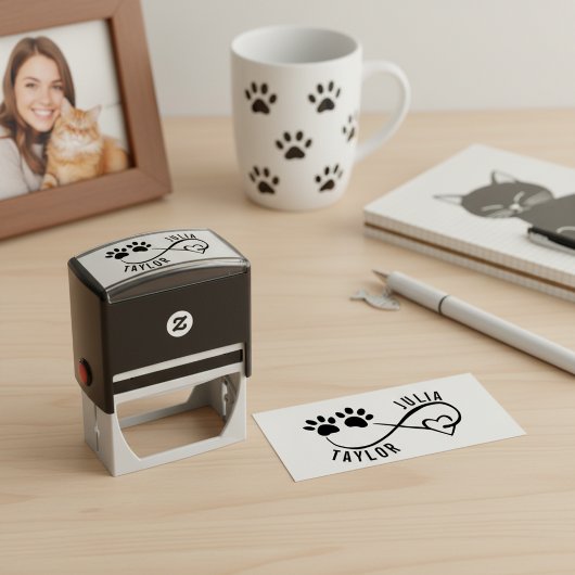 Hart en Poten Naam Stempel voor een Hondenliefhebb