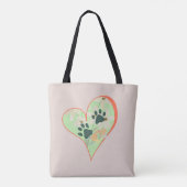 Hart en poten tote bag (Achterkant)