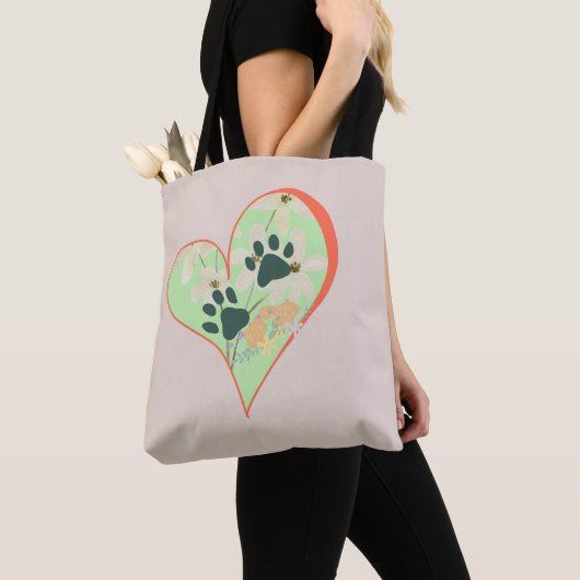 Hart en poten tote bag (Dichtbij)